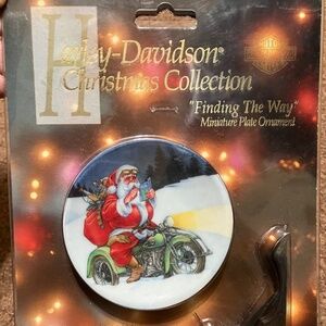 🎄🦅1992 HARLEY-DAVIDSON MINI PLATE ORNAMENT, LIMITED EDITION, "FINDING THE WAY"